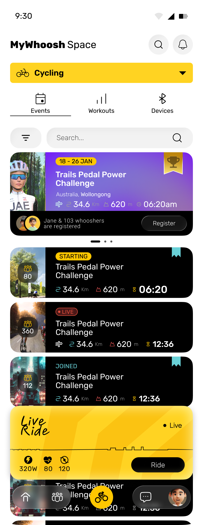 Cycling events